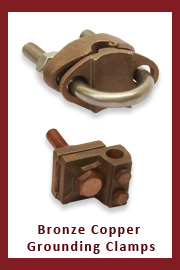 Bronze copper grounding clamps