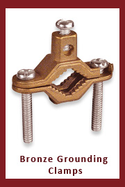Bronze grounding clamps